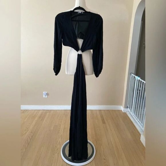 Anthropologie BTFL-Life Cutout Maxi Dress Black Size Medium $109 - Picture 2 of 12